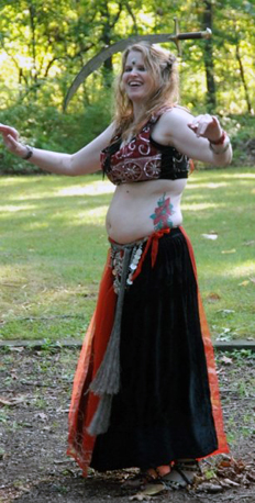 picture of Jez belly dancing